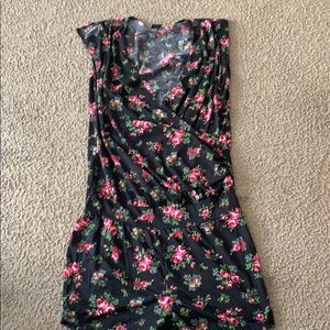 Floral shorts romper